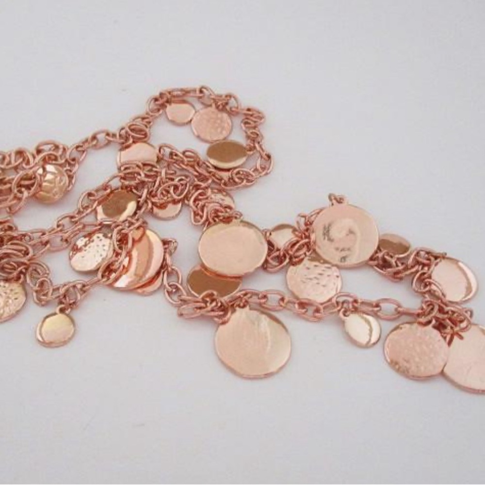 NWOT Alyssa Rose Gold Long Chain Necklace 38”